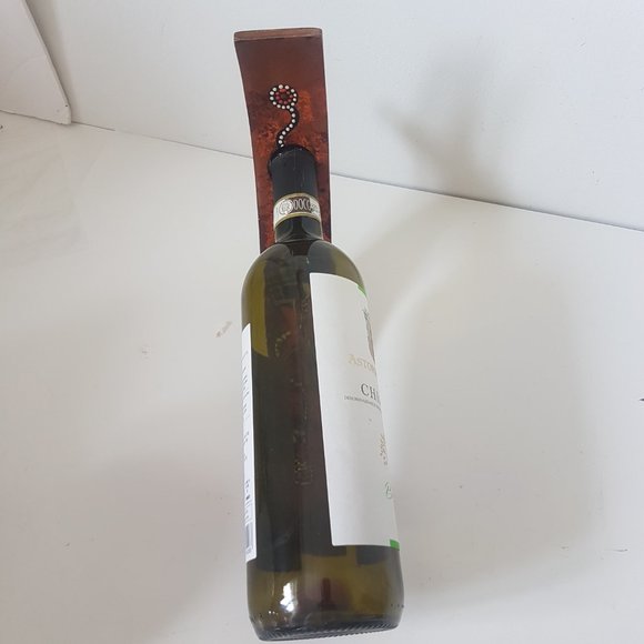 Australia Wood Bottle Holder Souvenir Folk Art Hand Painted - Picture 3 of 13